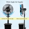 Lnder Heavy Duty Pedestal Oscillating Fan 26/30 Inch Misting Fans Outdoor Fan with Mister High Velocity Cooling Standing Fans for Patios Workshop Warehouse Industrial (Size : 380W/30in) view 2