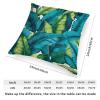 ArogGeld Teal Blue Aqua Tropical Leaf Sofa Pillowcase Turquoise Lime Green Palm Leaves Decorative Sofa Cushion Cover Chinoiserie Style Farmhouse Pillow Cases for Living Room 24x24in White Flax view 2