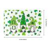 Green Shamrock Bathroom Rug Cute Gnome Clover Bath Mat Non Slip Machine Washable Shower Rugs St Patrick Day Decorations Soft and Water Absorbent Floor Mats 16"x24" view 3