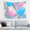 Kkaingg Pastel hearts, blue, love, pink Tapestry Wall Hanging Tapestry Wall Tapestry for Bedroom Aesthetic Tapestry Hippie Tapestry 29x37in view 1