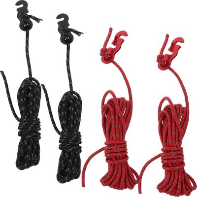 BESPORTBLE 4pcs Camping Tent Lanyard Reflective Straps for Outdoor Use Portable Clothesline for Camping Hiking and Travel Strong and Material