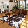 Cowhide Rug Faux Cow Hide Large 8x10 FT Cow Print Rug Western Area Rugs for Bedroom Living Room Bedroom Dining Room Brown Animal Print Carpet Non Slip Area Rugs Western Wall Decor view 3