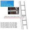 Bunk Bed Ladder Only Metal for Dorm Room & RV, 60 65 67 Inch Step Ladder with Hooks for Adults & College, Camper/Loft/Laundry/Closet Climbing Ladder, Load 150KG view 3