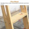 Wood Loft Ladder with Handle, 60 70 Inch Extra Tall Bed Ladder for Twin Bunk Bed, Dorm Bed & Bedroom, Load 100KG, Step Length: 40CM/15.7" (Size : 5-Step (1.5m/59 Inch/5 FT)) view 3