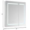 FEKEWIO Medicine Cabinets 36 Inch X 30 Inch Frameless Illuminated Led Mirror Cabinet for Bathroom Aluminum Wall Mounted Medicine Cabinet with Touch Switches Dimmer Anti-Fog Function view 2