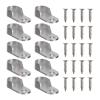 Oval Closet Rod End Supports Furniture Accessories Wardrobe Tube Support Bracket Clothes Hanging Rod Clothes Tube Holder (Color : 4 pcs) view 2