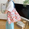 Aisi Women Canvas Tote Handbag Large Capacity Drawstring Shopping Bag Delicate Floral Reusable Grocery Bags view 4