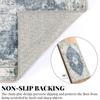 MUJOO Blue Grey Area Rug Small Rugs Boho Machine Washable Rugs Non Slip for Entryway Kitchen Bathroom Bedroom Vintage Soft Low-Pile 2'x3' Flowers view 4