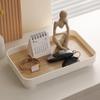 Cabilock Elegant Wood Grain Vanity Tray Makeup Perfume Countertop Large Multi-Purpose Space-Saving Storage view 2