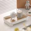 Cabilock Elegant Wood Grain Vanity Tray Makeup Perfume Countertop Large Multi-Purpose Space-Saving Storage view 3