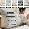 COZMAX Wedge Headboard Pillow, Bed/Sofa Wedge Reading Pillow, Queen Throw Pillow/Bedside Cushion, Queen Back Wedge Pillow with Side Pockets and Removable Cover (Color : Blue, Size : 19.6"/50cm) view 2