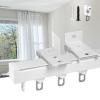 LIYI929GP Outdoor Curtain Track White Black, Ceiling Track for Curtains, Room Divider Curtain Rods, Top Or Side Mount, Curtain Rail Ceiling/Wall Mount Sliding Curtain Track System for RV, Bay Window view 1