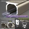 LIYI929GP Outdoor Curtain Track White Black, Ceiling Track for Curtains, Room Divider Curtain Rods, Top Or Side Mount, Curtain Rail Ceiling/Wall Mount Sliding Curtain Track System for RV, Bay Window view 2