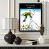 Poster Master Never Ever Give Up Poster - Crane & Frog Print - Motivational Quote Art - Funny Gift for Him, Her, Man, Woman - Inspirational Decor for Home, Office, Bedroom - 8x10 UNFRAMED Wall Art view 3