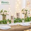 Glass Cylinder Vases Set of 24, Hewory Glittery Silver Vase for Centerpieces, Glass Hurricane Candle Holders for Pillar Floating Candle, Tall Round Vase for Wedding Anniversary Events Home Table Decor view 2