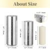 Glass Cylinder Vases Set of 24, Hewory Glittery Silver Vase for Centerpieces, Glass Hurricane Candle Holders for Pillar Floating Candle, Tall Round Vase for Wedding Anniversary Events Home Table Decor view 4
