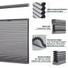 Toanture Top Down Bottom Up Cellular Cordless Blinds, Blackout Honeycomb Window Blinds for Windows Shades, Thermal Insulated 1.8" Single Cell Honeycomb Blinds for Bedroom, Office(Dim Grey,75"W x 72"H) view 3