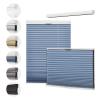 Toanture Top Down Bottom Up Cellular Cordless Blinds, Blackout Honeycomb Window Blinds for Windows Shades, Thermal Insulated 1.8" Single Cell Honeycomb Blinds for Bedroom, Office(Blue,75" W x 72" H) view 1