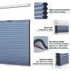 Toanture Top Down Bottom Up Cellular Cordless Blinds, Blackout Honeycomb Window Blinds for Windows Shades, Thermal Insulated 1.8" Single Cell Honeycomb Blinds for Bedroom, Office(Blue,75" W x 72" H) view 3