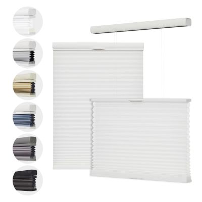 Toanture Custom Top Down Bottom Up Cellular Cordless Blinds, Blackout Honeycomb Window Blinds for Shades, Thermal Insulated 1.8" Single Cell Honeycomb Blinds for Bedroom, Office(White,81" W x 60" H)