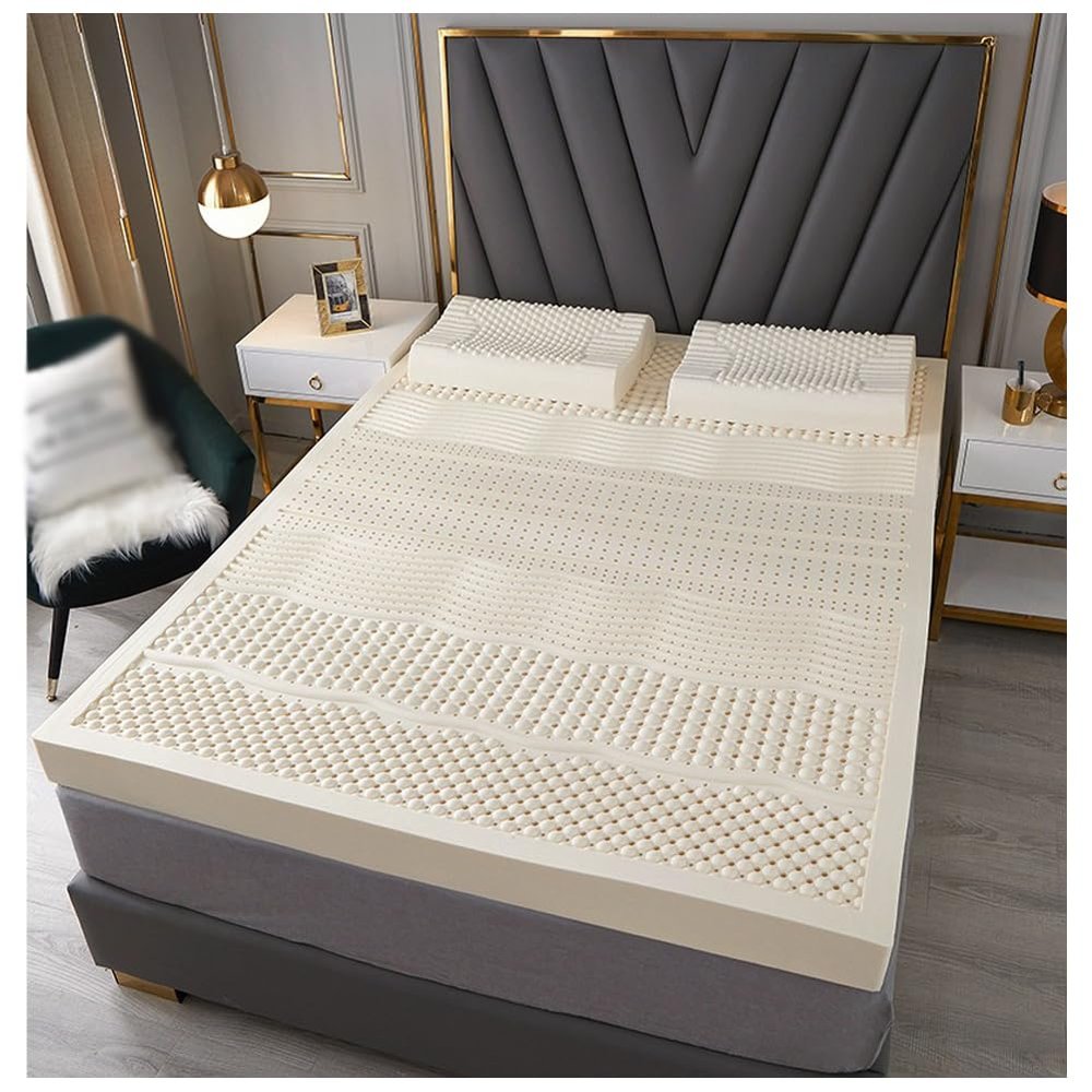 ARyako 100% Natural Latex Mattress,Compression and No Deformation,Honeycomb Pore Ventilation,Soft and Comfortable, Latex Mattress,7.5cm,160x200cm(63x79in)