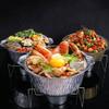 5Pcs Food Baking Pot Convenient Food containers Barbecue Pot Disposable Food Pot Thick Food foil Pot Household Food Pot Food Storage Fryer heatable Aluminum foil Travel view 2