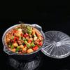 5Pcs Food Baking Pot Convenient Food containers Barbecue Pot Disposable Food Pot Thick Food foil Pot Household Food Pot Food Storage Fryer heatable Aluminum foil Travel view 3