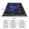 BLUBLU Flannel Fleece Bed Blanket Throw Blanket Lightweight Cozy Plush Blanket for Bedroom Living Room Sofa Couch Butterfly 60"X50" view 4