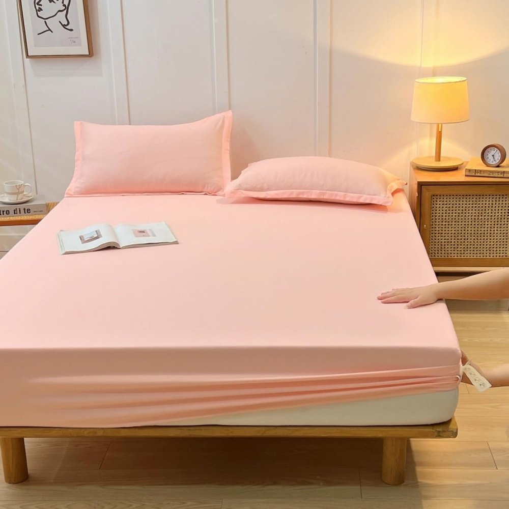 GSGC Mattress Protector Mattress Cover Waterproof Breathable Dustproof Mattress Covers Summer Lightweight All-Inclusive Fitted Sheet Noiseless Extra Deep Pocket Mattress Topper