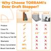 TORRAMI Under Door Draft Stoppers 32 Inch, Heavy Triangle Stop Draft Block Cold Air/Wind/Breeze Noise Blocker Door Sweeps Weather Stripping Bottom Seal Dark Gray view 3
