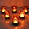 Woho 24pcs Amber Candle Holders for Votive Candles/Tealight Candles, Brown Votive Candle Holder for Boho Home Decor, Glass Tea Lights Candle Holder for Wedding Party Christmas view 1