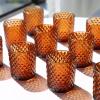 Woho 24pcs Amber Candle Holders for Votive Candles/Tealight Candles, Brown Votive Candle Holder for Boho Home Decor, Glass Tea Lights Candle Holder for Wedding Party Christmas view 2