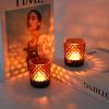 Woho 24pcs Amber Candle Holders for Votive Candles/Tealight Candles, Brown Votive Candle Holder for Boho Home Decor, Glass Tea Lights Candle Holder for Wedding Party Christmas view 3