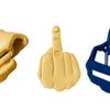 Adult Cookie Cutter - Middle Finger Cookie Cutter view 1