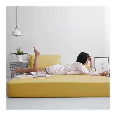 OBONG 100% Cotton Percale Fitted Sheet Queen Size Deep Pocket Fitted Bedcover Premium Comfortable Cooling Crisp and Cool Strong Bottom Sheet (Color : A, Size : X-Long twinx40cm)