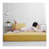OBONG 100% Cotton Percale Fitted Sheet Queen Size Deep Pocket Fitted Bedcover Premium Comfortable Cooling Crisp and Cool Strong Bottom Sheet (Color : A, Size : X-Long twinx40cm) view 1