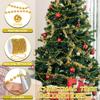 100 Feet Christmas Tree Beads, Gold Christmas Tree Garland Decoration, Plastic Hanging Beads Garland Chain Roll for Xmas Home Mantle Fireplace Wreath Xmas Tree DIY Decoration Supplies view 3