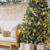 100 Feet Christmas Tree Beads, Gold Christmas Tree Garland Decoration, Plastic Hanging Beads Garland Chain Roll for Xmas Home Mantle Fireplace Wreath Xmas Tree DIY Decoration Supplies view 4