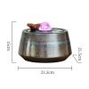 Tabletop Water Fountain Tabletop Water Fountain with Cow Sculpture Indoor Relaxation Water Fountains Feng Shui Waterfall Fountain for Home Living Room Office Decor Office Relaxation Meditation Fountai view 2
