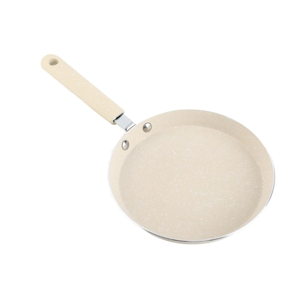 Cyrank Nonstick Crepe Pan, Skillet Pan, Griddle Pancake Pan, Flat Skillet, Round Griddle Comal for Tortillas Crepe Maker Pan, Compatible with All Stovetops(18cm)