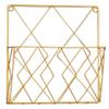 HOMSFOU Elegant Iron Bookshelf Wall Mount Magazine Holder Book Display Rack Home Decor view 1