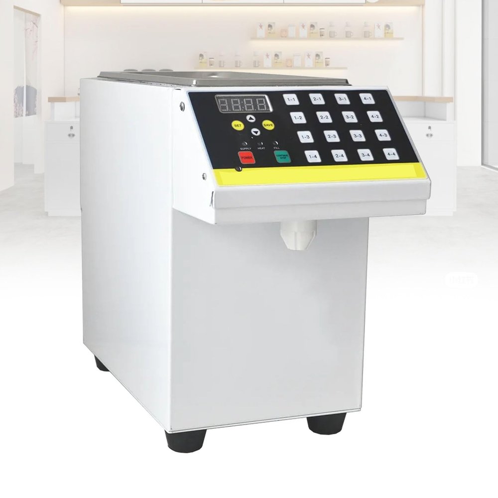 8.5L Full Automatic Fructose Metering Quantitative Machine 350W Syrup Dispenser Fructose Quantifier Juice Milk Filling Fructose Machine (Color : White, Size : 110V)