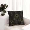 Abstract Gold Sun and Moon Throw Pillow Covers 16"x16" Home Decorative Black Background Cushion Case Farmhouse Decor for Sofa Couch Square Pillowcase (1pcs) view 3