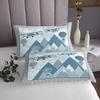 Cartoon Aircraft Kids Bedspread Queen Size,Airplanes Hot Air Balloon Cute Coverlet Set for Boys Girls Adults,Abstract Mountains Starry Clouds Quilted Coverlet,Blue Grey Bedding Quilt,2 Pillowcases view 4