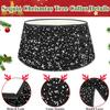 MODFUNS Sequin Christmas Tree Collar Black Glitter Christmas Tree Stand Base 24 Inch Velvet Tree Collar Skirt Sequins Xmas Tree Ring Shimmer Sequin Tree Skirt for Winter Holiday Christmas Tree Basket view 3