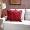 QAWACH Lambskin Leather Pillow Cover - Decorative Sofa Cushion Case - Throw Covers for Living Room & Bedroom, 22" x 22" - Bold Red Python Pack of 1 view 3