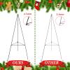 Soaoo Christmas Wreath Stand Christmas Wreath Holder Metal Easel for Cemetery Grave Flower Holder Gravestone Wreath Stand for Grave Marker Gravestone Flowers Decorations(2,30inch) view 3
