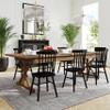 BizChair Folding Farmhouse Dining Room Table with X Legs, Commercial Grade Rectangular Solid Pine Farm Table for 10, 9' x 40", Antique Rustic view 1