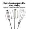 Hamilton Beach Electric Hand Mixer, 6 Speeds + Stir Button, 300 Watts of Peak Power for Powerful Mixing, Includes Whisk and Storage Clip, Black (62628) view 3