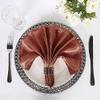 20 pcs 20-Inch Terracotta Satin Table Napkins Reusable Washable Wedding Party Dinner Linens Tableware Supplies view 2